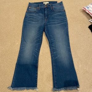 Madewell cali Demi-boot frayed cuffs jeans